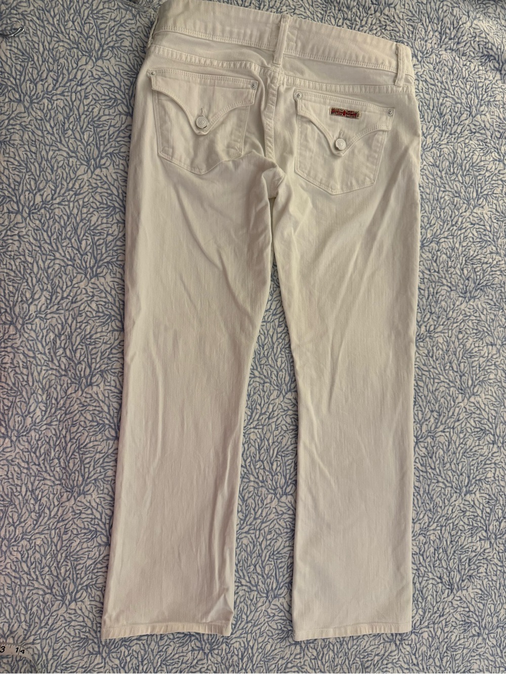 Hudson White Jeans with Back Pocket Flap Detailsz 27 cotton blend